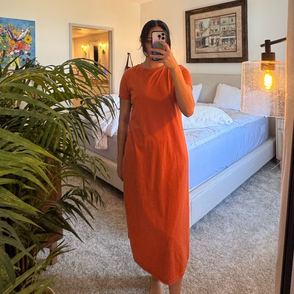 Vibrant Orange Maxi Dress